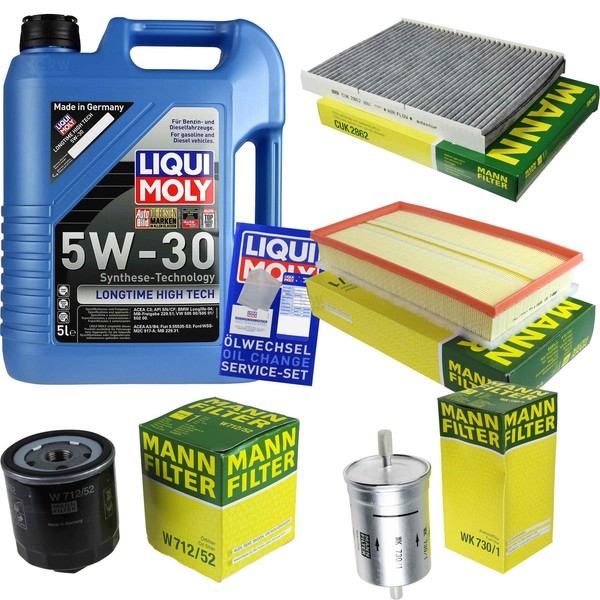 Mann Inspektionspaket 5L Liqui Moly Longtime 5W-30 FüR VW Golf IV 1.6 FSI-image