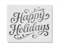 Happy Holidays Stencil, Reusable Stencil For Painting And Crafts, 2541