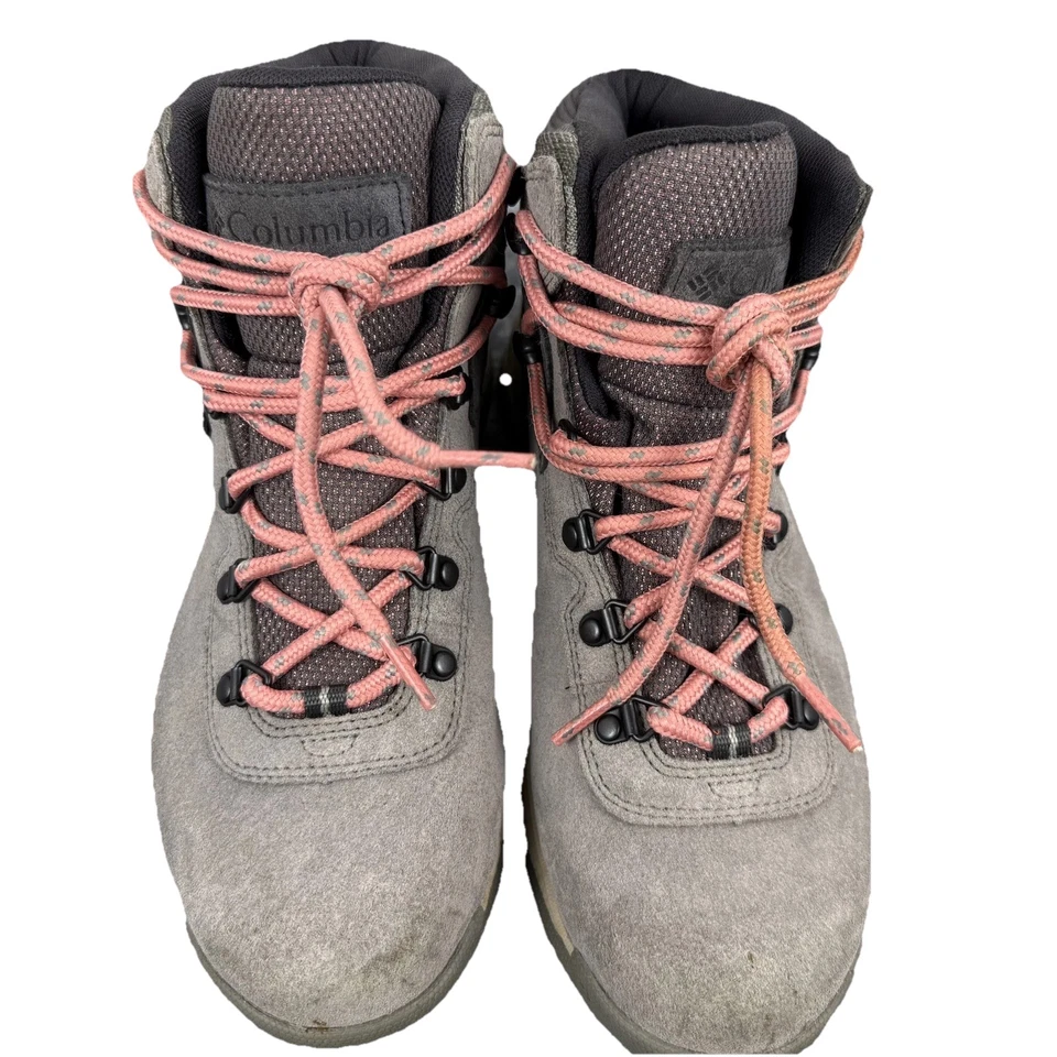 Женские ботинки Columbia размер 10 серые розовые для пеших прогулок замшевые сетка средний размер BL4552-00 - Изображение 2 из 4