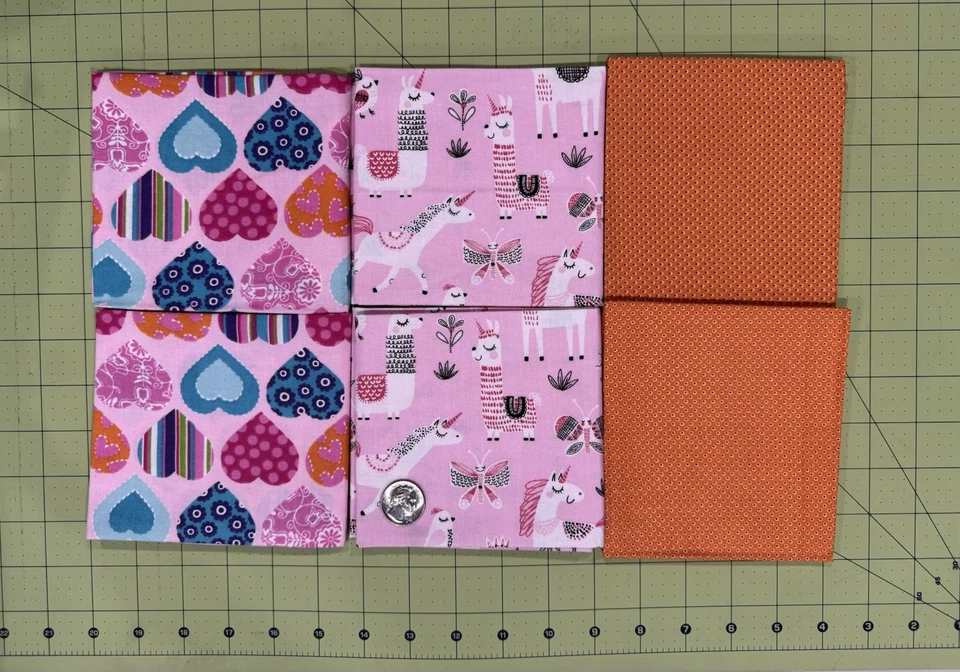 Lote de 12 ~ Paquete de cuarto de grasa de tela ~ Colorido Foto 2 de 3