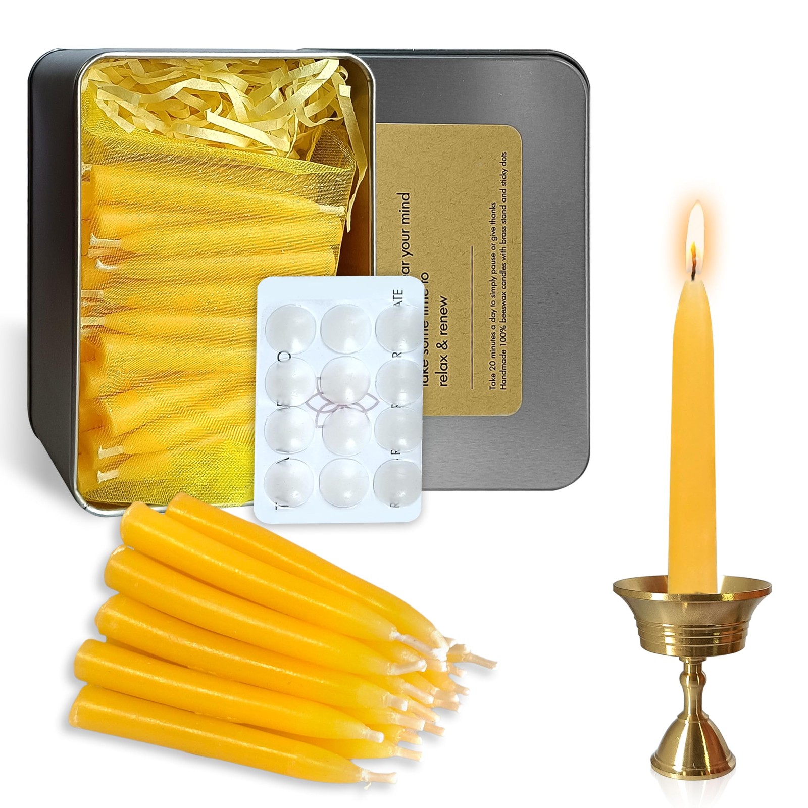With Brass Candle Holder 2...