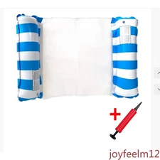 Stripes Inflatable Floating Pool Beach Hammock Lounge Chair Water Swimming Bed