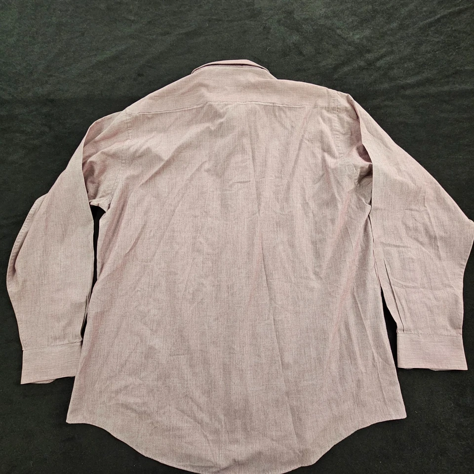 Pierre Cardin Red Long Sleeve Button-Up Dress Shirt Men's 16-16.5 34/35 - Image 2 of 4