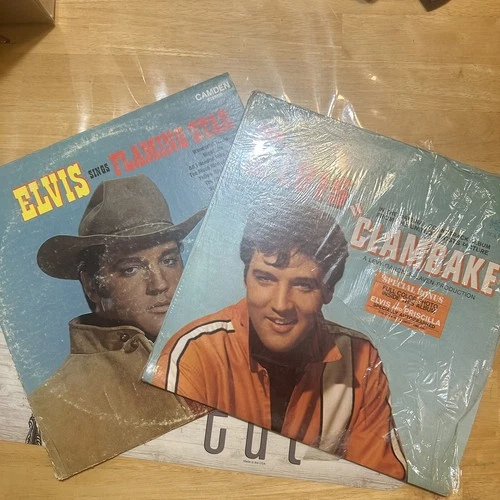 Elvis Presley Lot of 2 Records: Clambake/Flaming Star