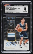 2024-25 Noir Color 57/99 Yuki Kawamura CGC 9 Mint RPA Rookie Patch Auto RC 0ll2