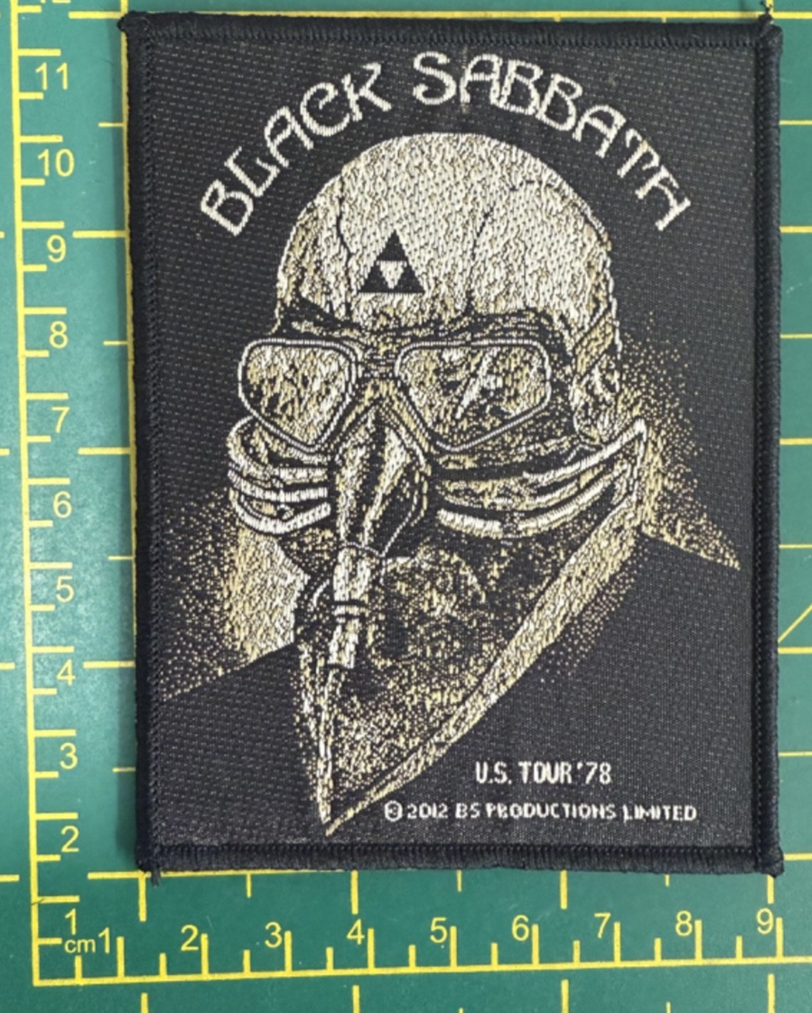 Black Sabbath Us Tour 78 Pilot Woven Sew On Packed Patch Officially Licensed