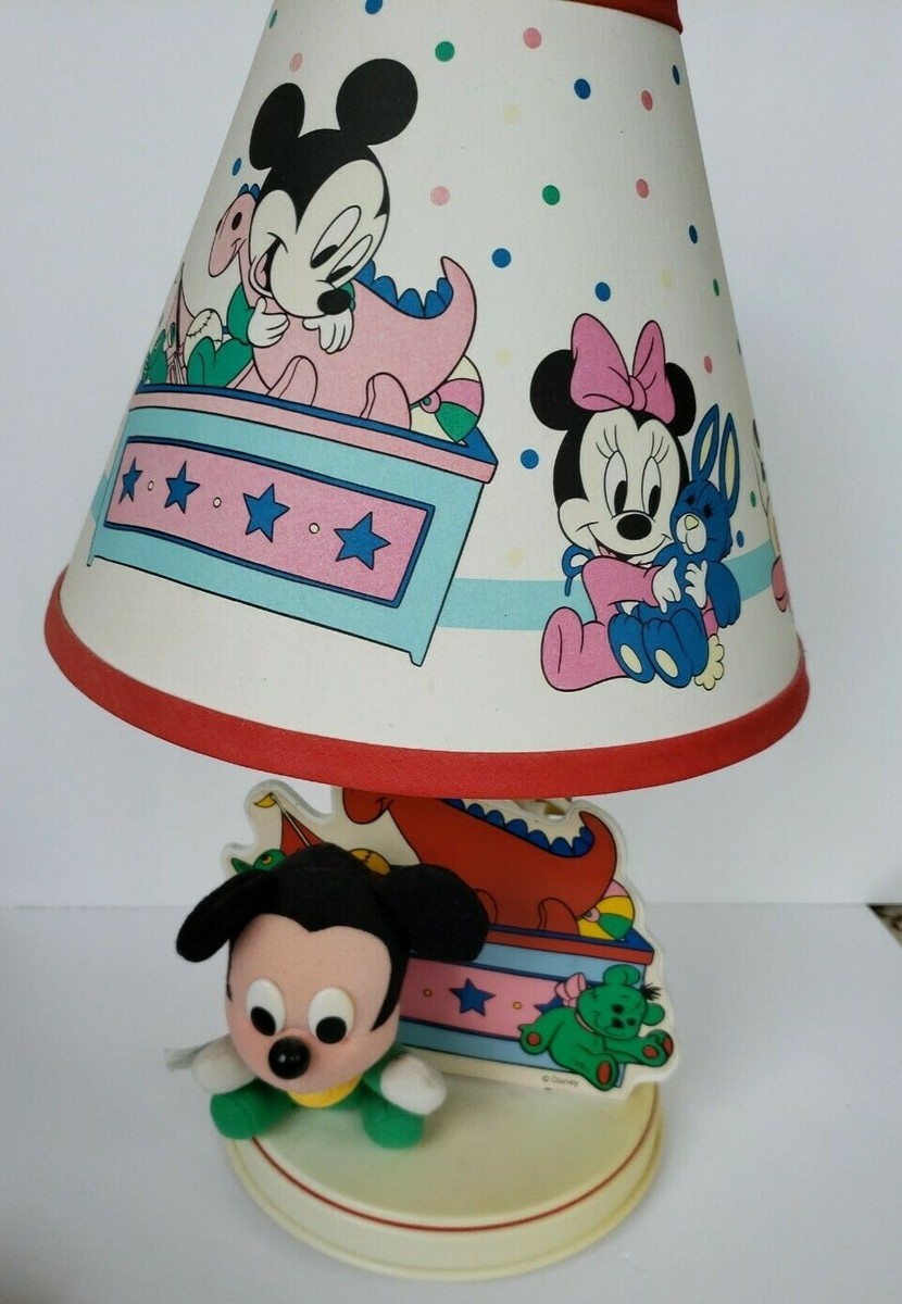 Vintage Disney Dolly Toy Baby Mickey Mouse Nursery Lamp Night 