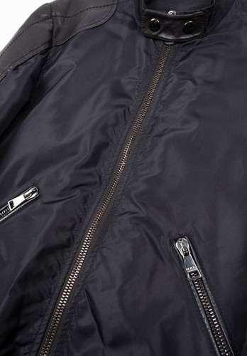 Original Dolce & Gabbana Men Bomber Jacket With Leather Details Size 44 S H5131 - Picture 3 of 10