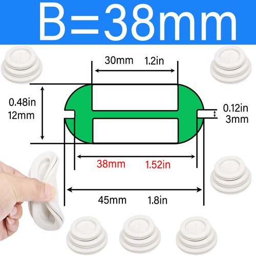 Double Side Blanking Grommets Rubber Closed Grommet - Blind Hole White Black - Picture 41 of 49