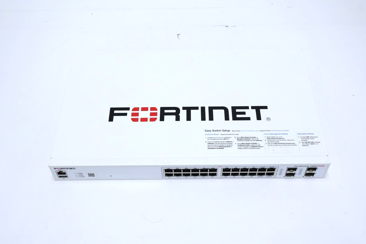 Fortinet FS-124F-FPOE 24 Gigabit Ethernet FortiSwitch Switch READ