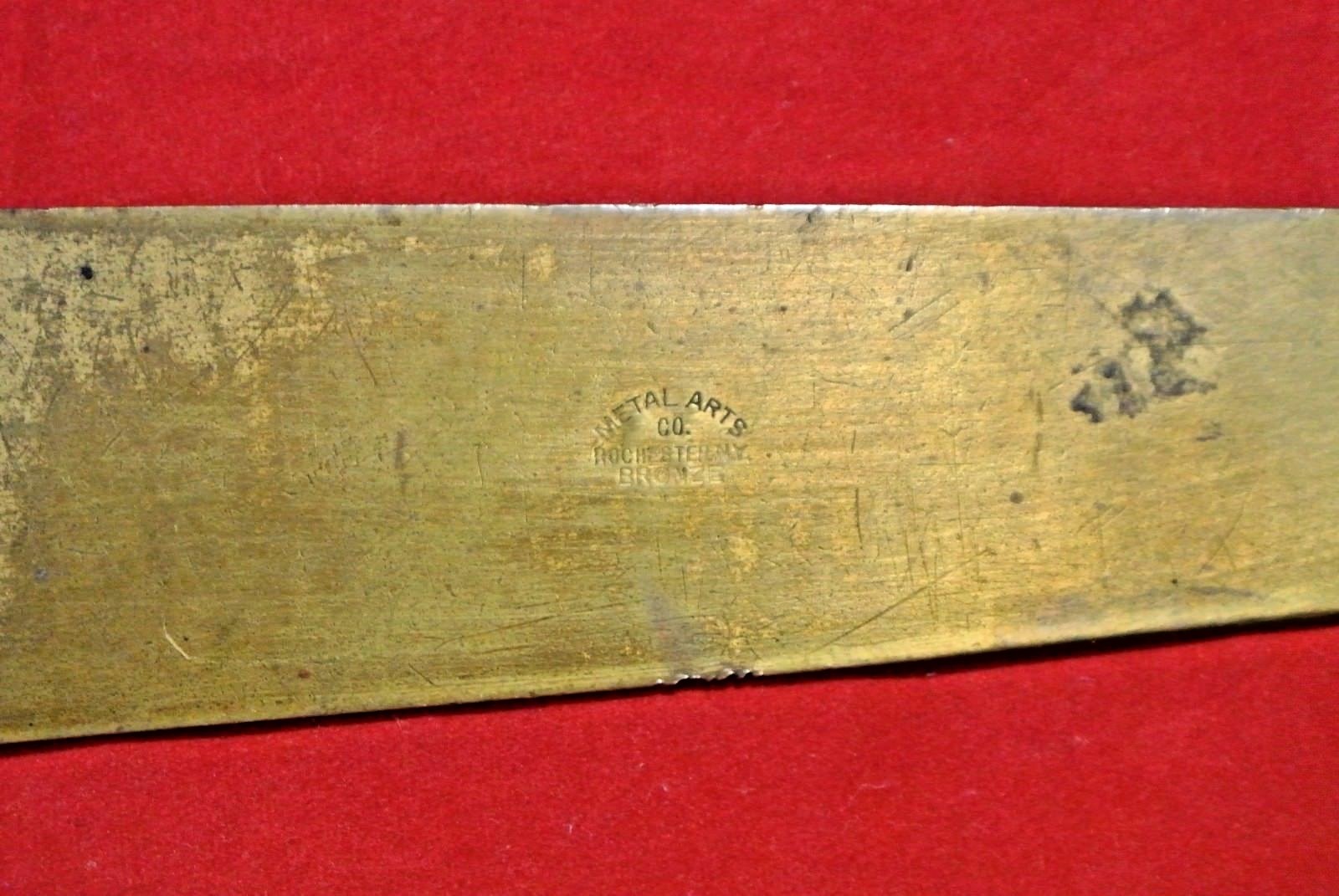 Vintage Metal Arts Co. Rochester NY Hammered Bronze Magnifier Lens