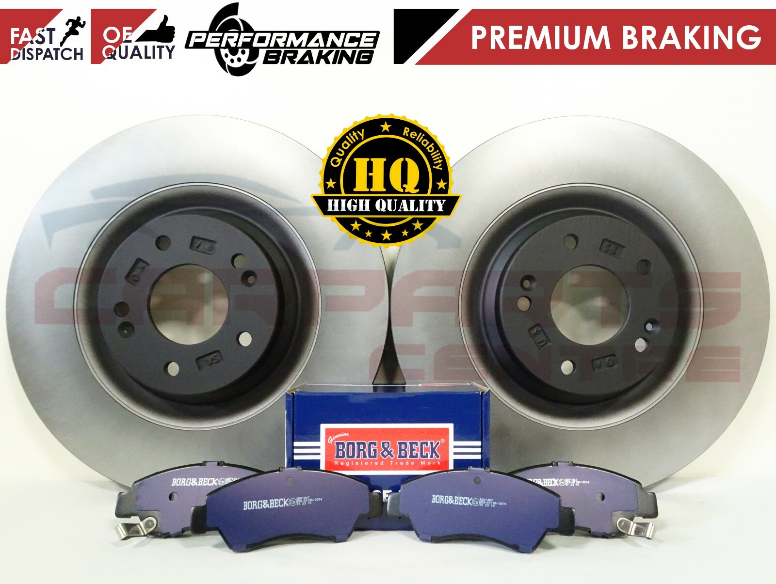 FOR HYUNDAI i30N 2.0 TGDi 17 FRONT BRAKE DISCS & BECK PADS 345mm