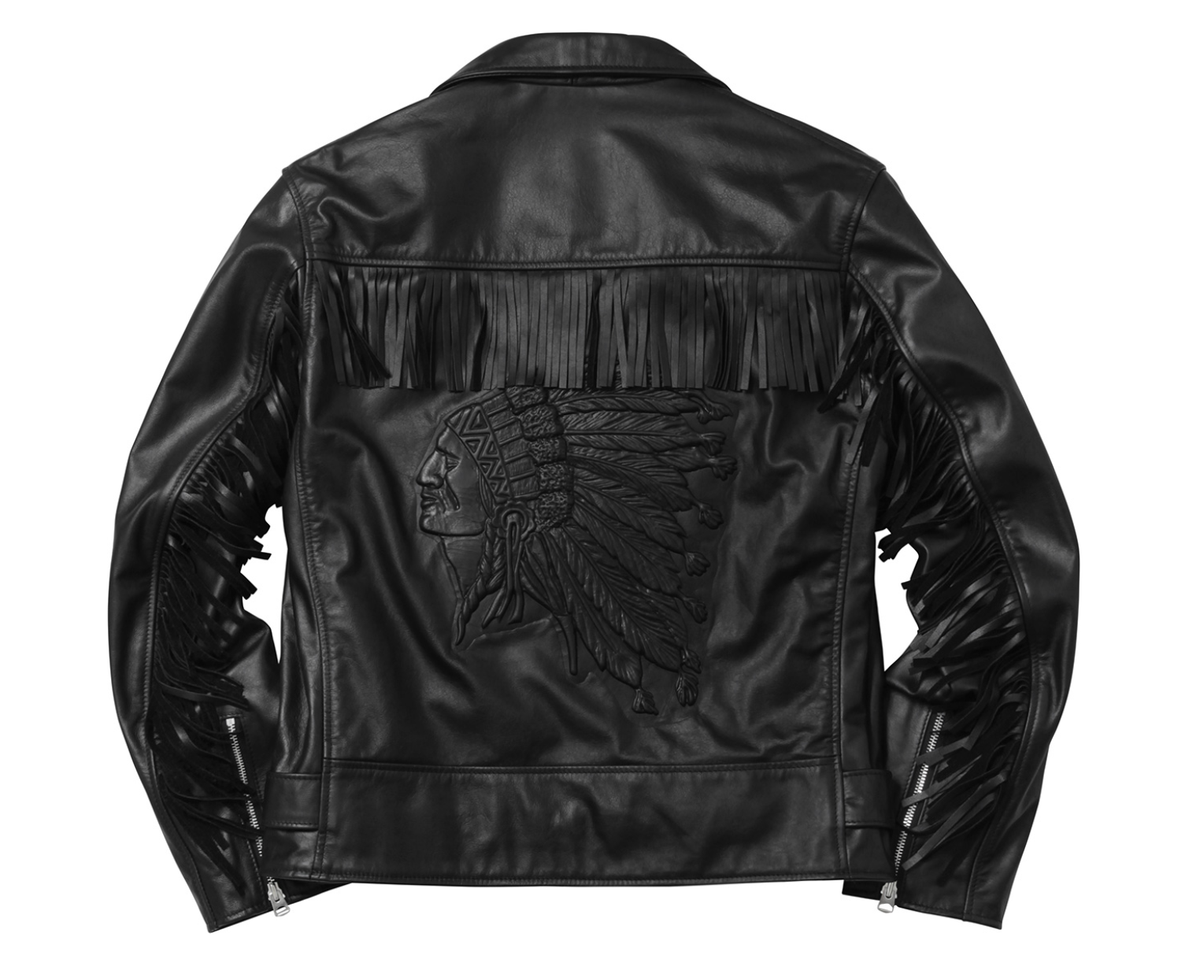 New Supreme Schott Chief Tassel Perfecto Leather Jacket New Supreme Schott Chief Tassel Perfecto Leather Jacket