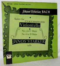BACH : Janos Starker : Suites for Unaccompanied Violoncello 33RPM Mono LP 1952