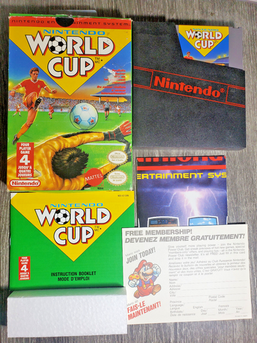 Nintendo World Cup (Nintendo, 1990) NES Complete W/ Manual & Inserts CIB TESTED