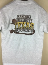 VTG Screen stars single stitch Harding University texas round up rodeo shirt XL