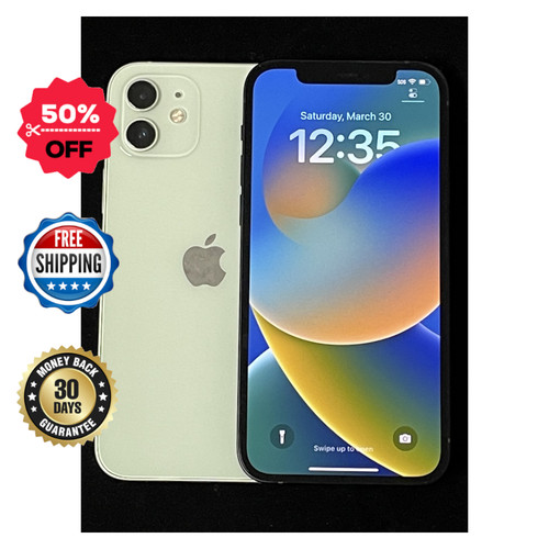 Apple iPhone 12 (64GB) Factory Unlocked Verizon T-Mobile GSM/CDMA Green/White 5G