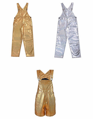 METALLIC DUNGAREES FESTIVAL CLUB PRIDE PARTY WEAR WOMENS SHINY PVC LOOK CATSUIT