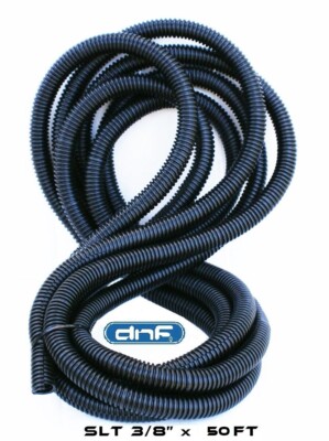 50 Ft. 3/8'' Split Wire Loom Conduit Polyethylene Tubing Black Color Sleeve Tube