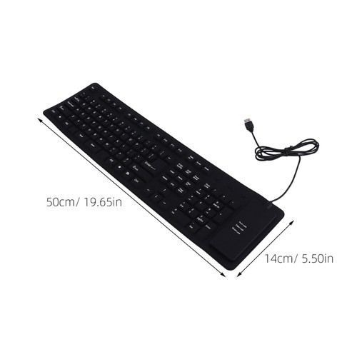 Wasserdichte Silikon Tastatur Tragbare Notebook Tastatur Slient Tastatur - Bild 6 von 12