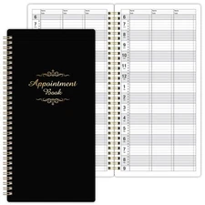Salon Appointment Book, 15 Min Increments, 3 Columns, 200 Pages, 6.1x11.54, Unda