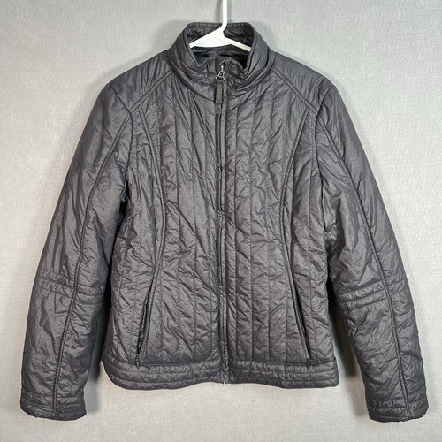 Prana Jacke Erwachsene klein grau langärmelig Puffer mit durchgehendem Reißverschluss Outdoor Taschen Damen