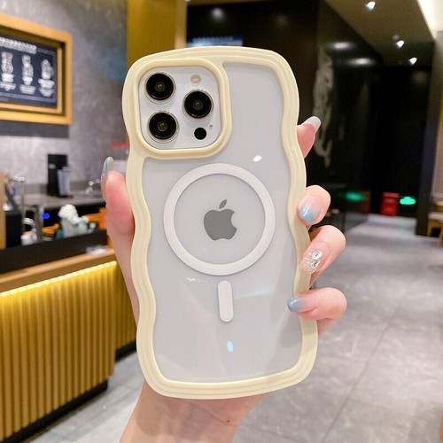 Magsafe Magnetic Curly Wavy Clear Case For iPhone 16 15 14 Pro Max 13 12 Cover - Picture 9 of 29