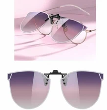 NEW Women Flip Up Clip On GRADIENT Sunglasses Outdoor Driving 100% UVA UVB 