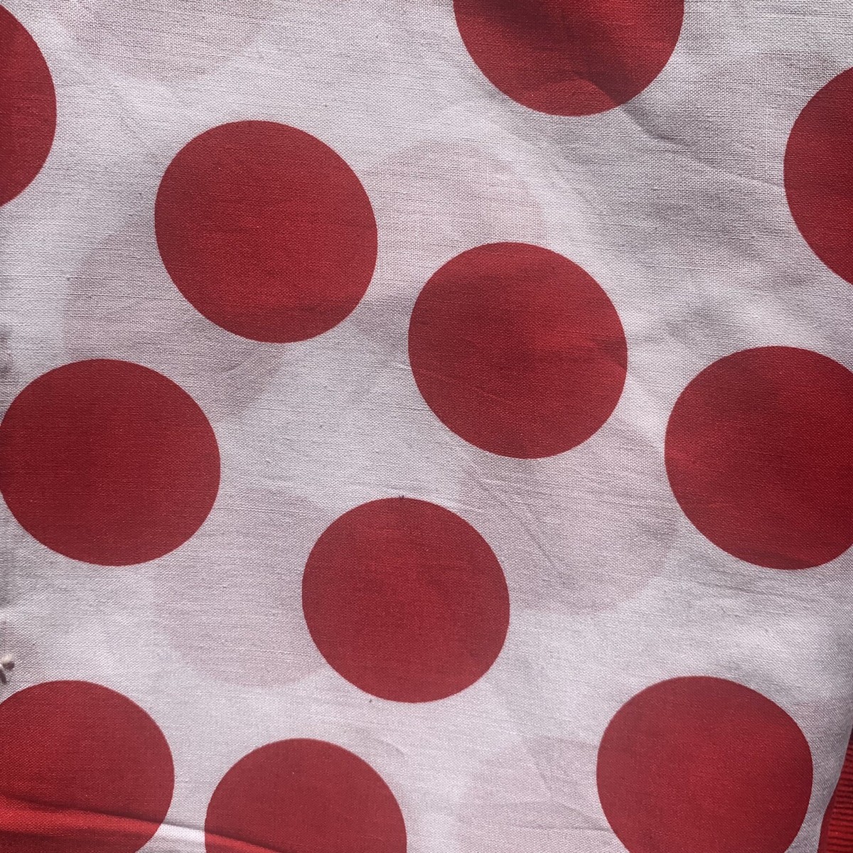 Vintage 80s 90s White And Red Dot Cotton Fabric 132x54” | eBay