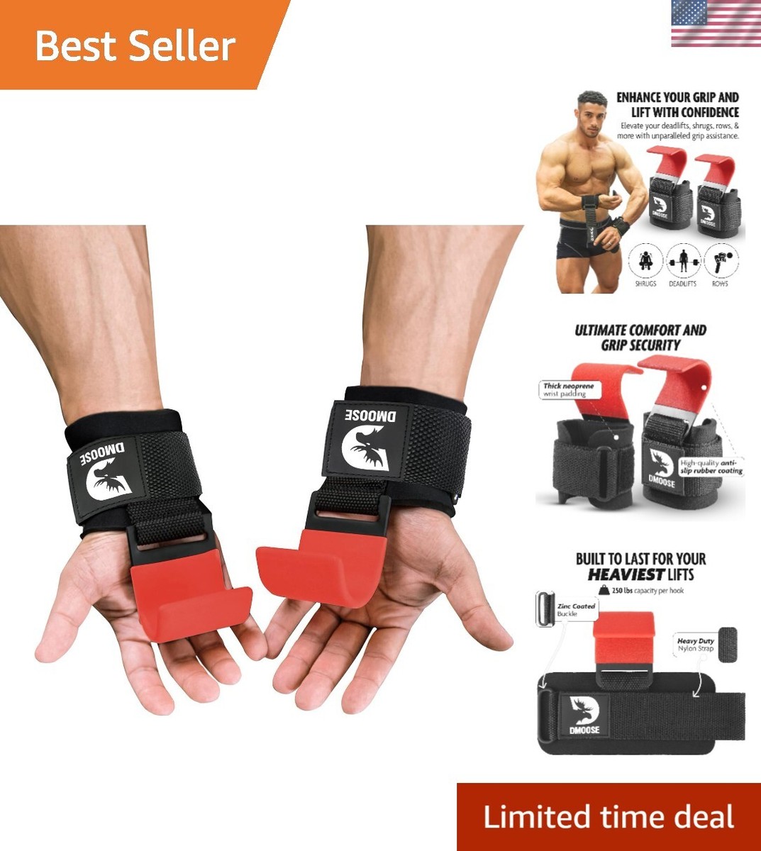 Gym Gloves Women Pull Up Bar Hand Grip Support Wrist Straps Weight