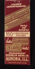 1940s Hotel Aurora The Carousel Leland Hotel Plantation Room 350 Rooms Aurora IL