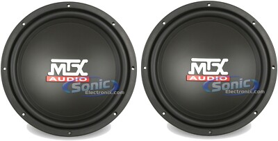 2) MTX AUDIO TN12-04 12'' Terminator Series 800W Car Audio Subwoofer Package