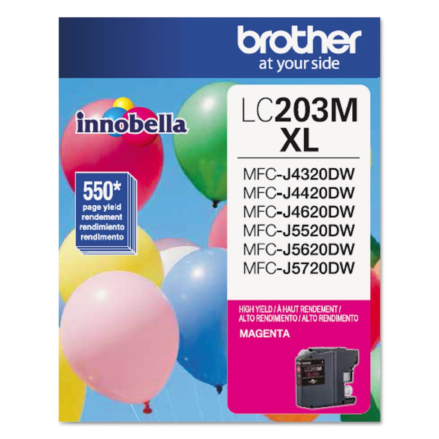 Printer LC203M High Yield Ink Cartridge, Magenta-image