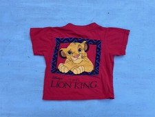 Vintage Disney The Lion King Simba Youth Shirt Size 3T Red Shirt 1990s