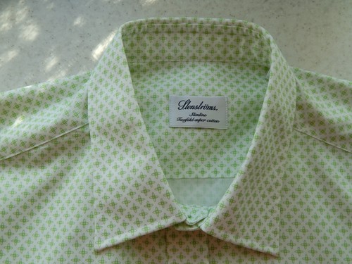 Stenstroms slimline  Green White  Shirt   Patterned  size 42/16.5 - Picture 5 of 7