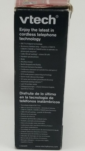 VTech CS6609 Einzelleitung Telefon für CS6619 CS6629 CS6648 oder CS6649 schwarz silber - Bild 9 von 11