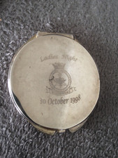 Royal Navy 1998 metal ladies compact mirror- inscribed with Neptune insignia