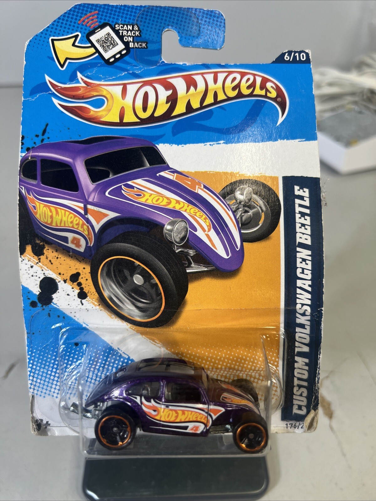 Hot Wheels 2012 HW Racing Series #176 Custom Volkswagen Beetle Purple w/ MC5s