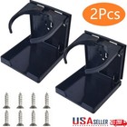 2Pcs Adjustable Beverage Holder Wall-Mounted Foldable Cup Holder For Car Use USA