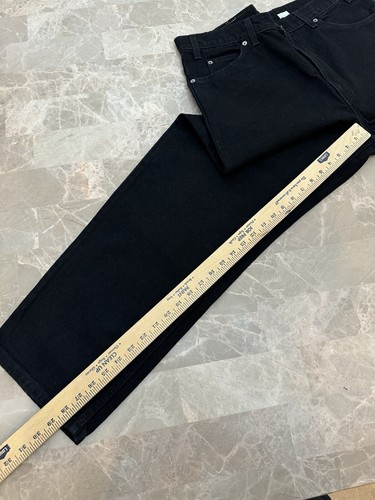 Jeans Vintage Levis 553 Uomo 38x29 Nero Denim Relaxed Vestibilità Dritta 1997 USA NUOVO CON ETICHETTE - Foto 10 di 10