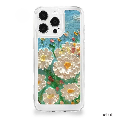 For iPhone 16 15 14 13 12 Pro Max Oil Painting Flowers Shockproof TPU Cover Case - Picture 10 of 55