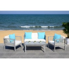 ALDA 4 PC OUTDOOR SET WITH ACCENT PILLOWS, PAT7033B