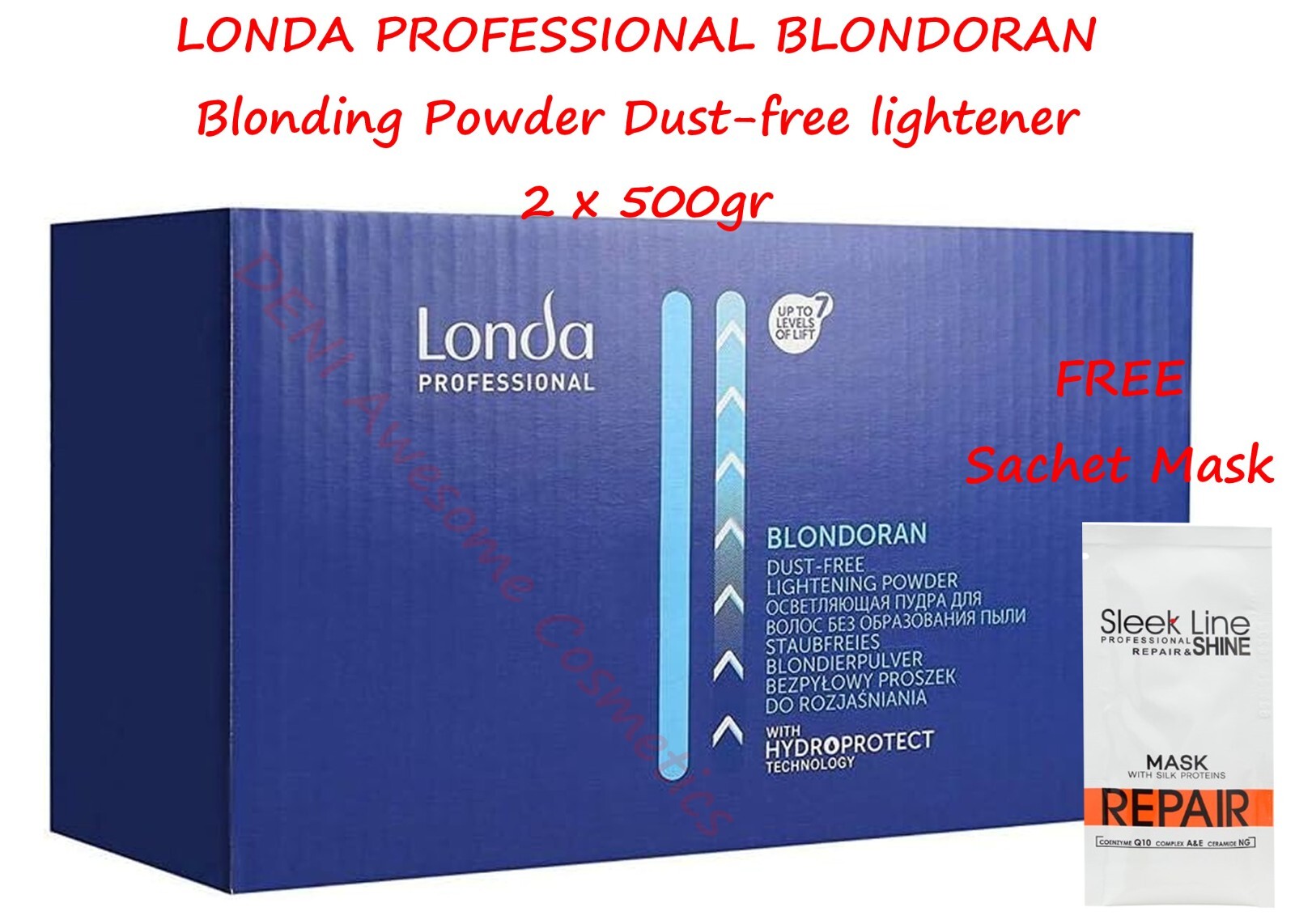 LONDA PROFESSIONAL BLONDORAN Blonding Powder Dust-free lightener 500g x2