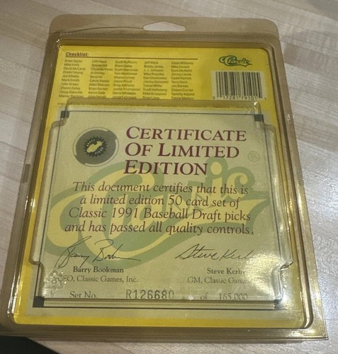 1991 Classic Draft Picks Baseball Complete Set FACTORY SEALED Limited Edition - Picture 8 of 8