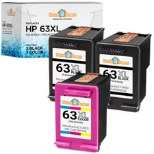 63XL 63 Fits HP63 XL Ink Cartridge fits DeskJet 3639 3632 2131 2132 2133