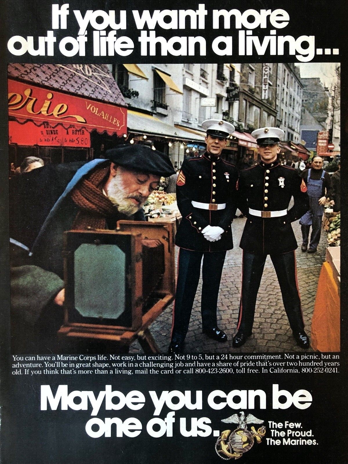 Vintage 1979 Marine Corps USMC recruiting original color ad eBay