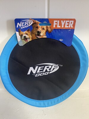 1 Nerf Dog Flyer 11in Frisbee In Blue,Yellow,Orange, Red