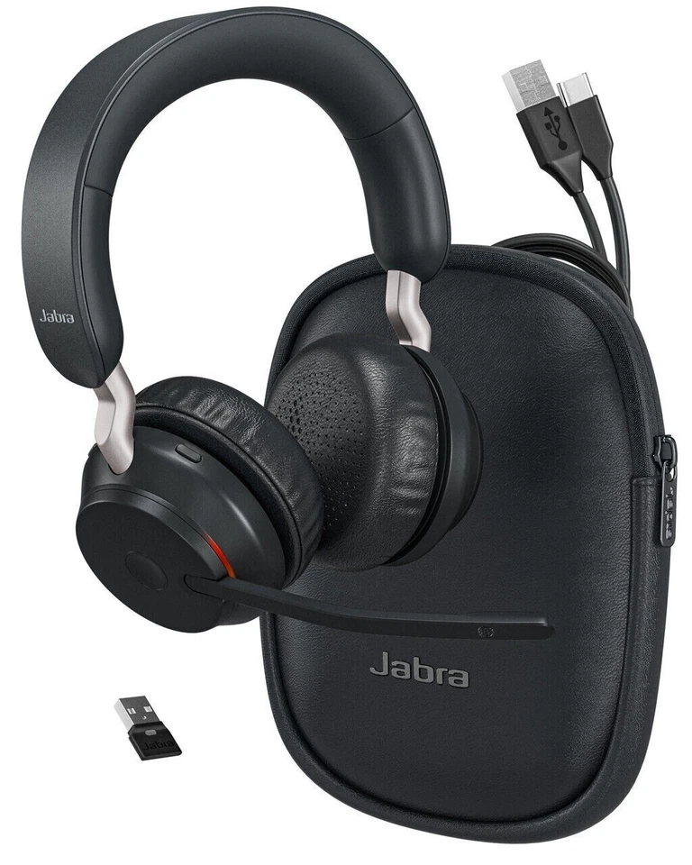 Cuffie Professionali Jabra Evolve2 65 Teams Stereo con Custodia e Dongle *2 - Immagine 2 di 4