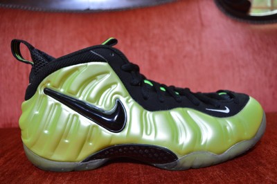 lime green and black foamposites