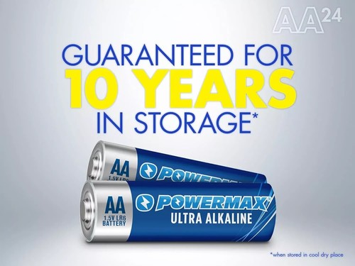 Powermax AA Batteries, Ultra Long Lasting Alkaline Battery, 10-Year Shelf life - Picture 6 of 41